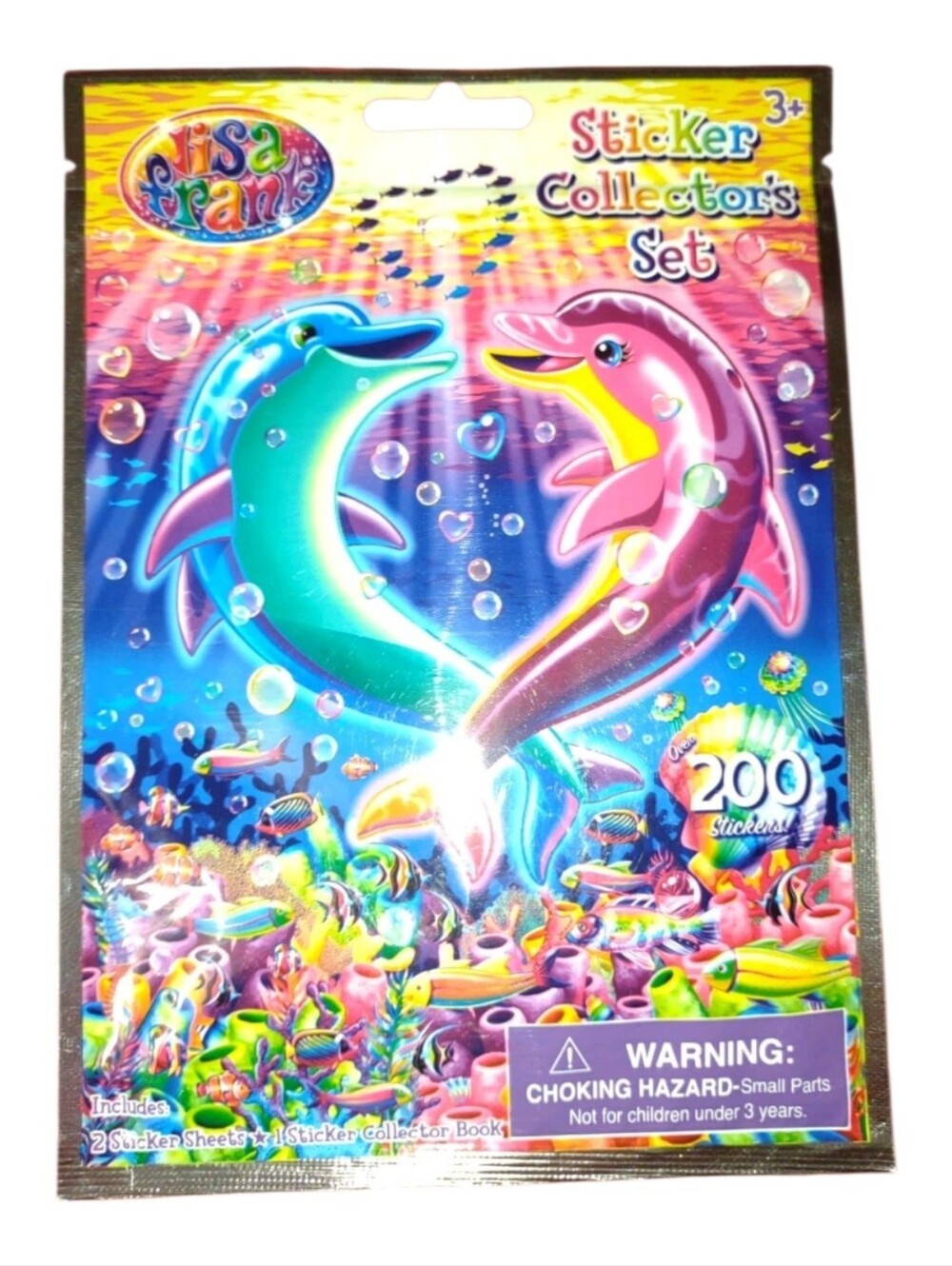 Lisa Frank Teal & Pink Dolphin Sticker Collector Set